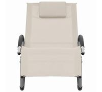 Eleganz Tumbona con cojín de tejido textileno y acero con recubrimiento en polvo - Cama de jardín para terraza y jardín, duradera y cómoda
