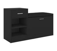 Eleganz Zapatero negro 94,5 x 31 x 57 cm - Moderno zapatero de madera y piel sintética, ahorra espacio y duradero, para pasillo y entrada