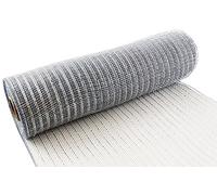 ELEGANZA Deco Mesh Metallic 25 cm x 9,1 m, Plata n.º 24, Material sintético, 8,2 x 8,2 x 26,2 cm