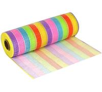 Eleganza Deco Mesh Pastel Rainbow 25cm x 9.1m (10yds) Patrón No.270