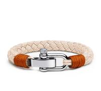 Elegatto Pelagus - Pulsera de cuerda de alta calidad para hombre, diseñada en California, cuerda de algodón gruesa con cierre de grillete de acero inoxidable, pulseras de diseño para hombre, L