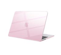 eleger Funda Compatible con MacBook Air 13 Pulgadas M4 A3240 M3 A3113 M2 A2681, lanzada en 2025 2024 2022, Carcasa rígida para Mac Book Air 13,6", Cristal Transparente, Rosa Transparente