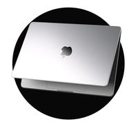 eleger Funda Matte Crystal Compatible con MacBook Air 13 Pulgadas M5 M4 M3 M2 [Color Compatible con Mac] 2026 2025 2024 2022, Carcasa rígida Ultrafina para Mac Air 13,6", Plata Transparente