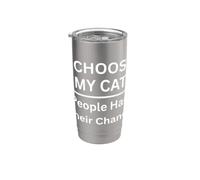 Elegí a mi gato La gente tuvo su oportunidad para los amantes de los gatos Vaso térmico de acero inoxidable de doble pared
