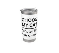 Elegí a mi gato La gente tuvo su oportunidad para los amantes de los gatos Vaso térmico de acero inoxidable de doble pared