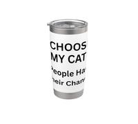 Elegí a mi gato La gente tuvo su oportunidad para los amantes de los gatos Vaso térmico de acero inoxidable de doble pared