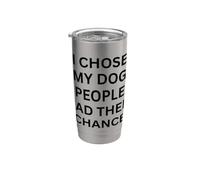 Elegí a mi perro La gente tuvo su oportunidad para los amantes de los perros Vaso térmico de acero inoxidable de doble pared