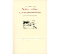 Elegías y sátiras y cuatro poemas póstumos (La Cruz del Sur)