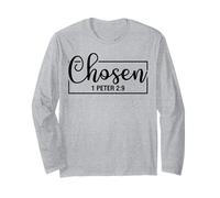 Elegido 1 Pedro 2:9 Christian God Men Women & Chrisitans Love Manga Larga