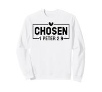 Elegido 1 Pedro 2:9 Christian God Men Women & Chrisitans Love Sudadera