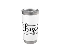 Elegido 1 Pedro 2:9 Christian God Men Women & Chrisitans love Vaso térmico de acero inoxidable de doble pared