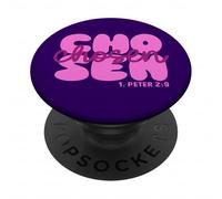 Elegido 1. Pedro 2:9 Cristiano Jesucristo Creer PopSockets PopGrip Adhesivo