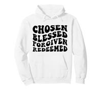 Elegido Bendito Dios Cristiano Hombres Mujeres & Crisitanos Amor Sudadera con Capucha