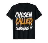 Elegido Llamado aplastarlo Motivación Cristiana Camiseta gráfica económica