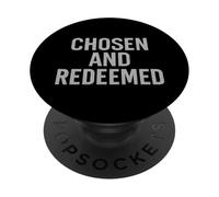 Elegido y redimido. Cita de Identidad Cristiana. PopSockets PopGrip Adhesivo