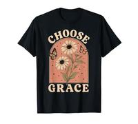 Elegir Gracia Cristiano Girasol Mariposa Fe Religi Camiseta