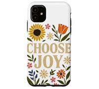 Elegir, Joy Floral Affirmation Cottagecore Boho Art Carcasa para iPhone 11