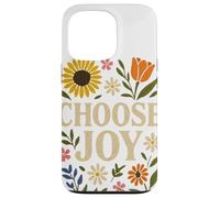 Elegir, Joy Floral Affirmation Cottagecore Boho Art Carcasa para iPhone 13 Pro