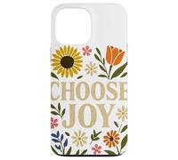 Elegir, Joy Floral Affirmation Cottagecore Boho Art Carcasa para iPhone 13 Pro MAX