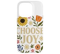 Elegir, Joy Floral Affirmation Cottagecore Boho Art Carcasa para iPhone 14 Pro