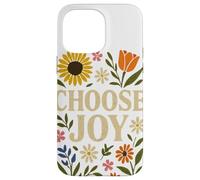 Elegir, Joy Floral Affirmation Cottagecore Boho Art Carcasa para iPhone 14 Pro MAX