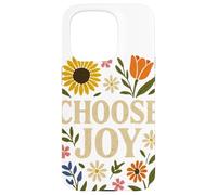 Elegir, Joy Floral Affirmation Cottagecore Boho Art Carcasa para iPhone 15 Pro