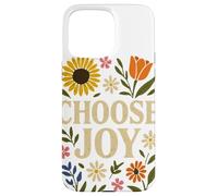 Elegir, Joy Floral Affirmation Cottagecore Boho Art Carcasa para iPhone 15 Pro MAX
