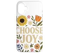 Elegir, Joy Floral Affirmation Cottagecore Boho Art Carcasa para iPhone 16 Plus