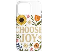 Elegir, Joy Floral Affirmation Cottagecore Boho Art Carcasa para iPhone 16 Pro