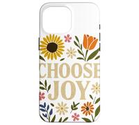 Elegir, Joy Floral Affirmation Cottagecore Boho Art Carcasa para iPhone 16 Pro MAX