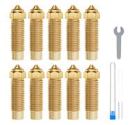 ELEGOO 10 de Boquillas Multi-tamaño SOLO para Neptune 4 Plus/Max Impresora 3D, Boquillas de Latón de Extremo Caliente 0.4/0.6/0.8/1.0mm, con Kit de Limpieza