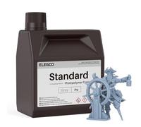 ELEGOO 3D Resina LCD UV 405nm Curado, Resina 3D para Impresora 3D LCD, Estándar Resina Fotopolímero con Alta Precisión y Baja Contracción, Resin 3d Printer(2000g Gris) V2.0