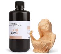 ELEGOO 3D Resina Rápida LCD UV 405nm Curado, Resina 3D para Impresora 3D LCD, Estándar Resina Fotopolímero con Alta Precisión y Baja Contracción, Resin 3d Printer(1000g Beige)