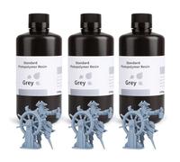 ELEGOO 3D Resina Rápida LCD UV 405nm Curado, Resina 3D para Impresora 3D LCD, Estándar Resina Fotopolímero con Alta Precisión y Baja Contracción, Resin 3d Printer(3000g Gris)