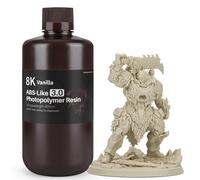 ELEGOO 8K Resina ABS-Like 3.0, Resina Rápida UV LCD de Alta Precisión, No Quebradiza, No Tóxica para Impresora 3D LCD/DLP Resina de Fotopolímero 1000g Vainilla