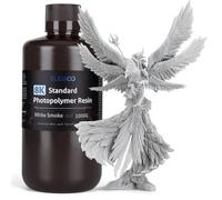 ELEGOO 8K Resina Impresora 3D, 1KG Resina 3D Estándar de UV 405nm para Impresora 3D Resina Saturn 2, Saturn 3, Saturn 3 Ultra, Mars 4, Mars 4 Ultra, 1000G Color Humo Blanco