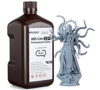 ELEGOO ABS-Like Resin 3.0+, Resina de Fotopolímero Mejorada para Impresoras 3D, Mayor Resistencia al Calor Curado Rápido, Alta Precisión, No quebradiza, Gris 2000g