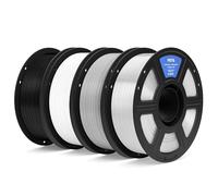 ELEGOO Filamento PETG 1.75 4KG Negro Blanco Traslúcido Gris