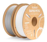 ELEGOO Filamento PETG Rápido 1.75 1KG Blanco y Gris
