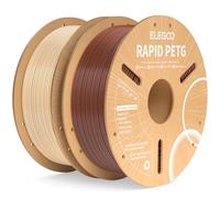 ELEGOO Filamento PETG Rápido 1.75 2KG Marrón y Beige | Velocidad 30-600mm/s, Precisión Dimensional +/- 0,02mm, Carrete de Filamento, para la Mayoría de Impresoras 3D