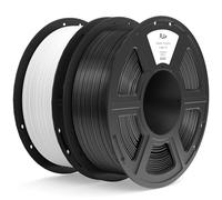 ELEGOO Filamento PLA+ 1.75 2KG Negro y Blanco, Filamento PLA Plus para Impresora 3D, Precisión Dimensional +/- 0.02mm, Carrete Filamento 3D, para Mayoría Impresoras 3D