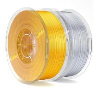 ELEGOO Filamento PLA 1.75 2KG Oro y Plata de Seda | Precisión Dimensional +/- 0.02mm, Carrete de Filamento 3D, para Mayoría Impresoras 3D