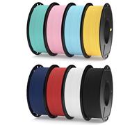 ELEGOO Filamento PLA MATE 1.75 250G Bobinas, 8 Rollos Multicolor, 250G por Carrete, Precisión Dimensional +/- 0.02 mm, Compatible con la Mayoría de Impresoras 3D