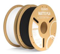 ELEGOO Filamento PLA MATE 1.75 2KG Negro y Blanco | Precisión Dimensional +/- 0.02mm, Carrete de Filamento 3D, para Mayoría Impresoras 3D