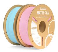 ELEGOO Filamento PLA MATE 1.75 2KG Rosa Sakura y Azul Hielo, Filamento para Impresora 3D, Precisión Dimensional +/- 0.02mm, Carrete Filamento 3D,para Mayoría Impresoras 3D