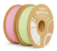 ELEGOO Filamento PLA MATE 1.75 2KG Rosa Sakura y Verde Menta | Precisión Dimensional +/- 0.02mm, Carrete de Filamento 3D, para Mayoría Impresoras 3D