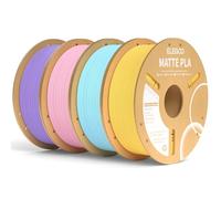 ELEGOO Filamento PLA MATE 1.75 4KG Amarillo, Azul Hielo, Rosa, Morado, Filamento para Impresora 3D, Precisión Dimensional +/- 0.02mm, Carrete Filamento 3D,para Mayoría Impresoras 3D