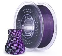 ELEGOO Filamento PLA Silk 1.75 1KG, Negro Púrpura de Seda, Doble Color Filamento para Impresora 3D, Carrete Filamento 3D, para Mayoría Impresoras 3D