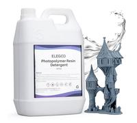 ELEGOO Limpiador de Resina 3D 5KG, Detergente para Resina Fotopolímera Limpiador de Resina para Impresoras 3D, de Bajo Olor y no Tóxico, no Inflamable, Compatible con Impresión 3D y Resina