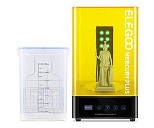 ELEGOO Mercury Plus 2.0 Estación de Lavado y Estación de Curado,Caja de Curado UV LED 2 en 1 con Plato Giratorio de Curado y Cubeta de Lavado para Modelos de Impresora 3D LCD/DLP/SLA
